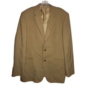 Lands End Blazer Tan‎ Wool Men Size 43 Long Made in Portugal